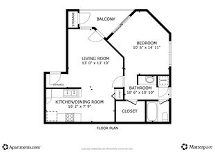 Unit 105 206 floor plan